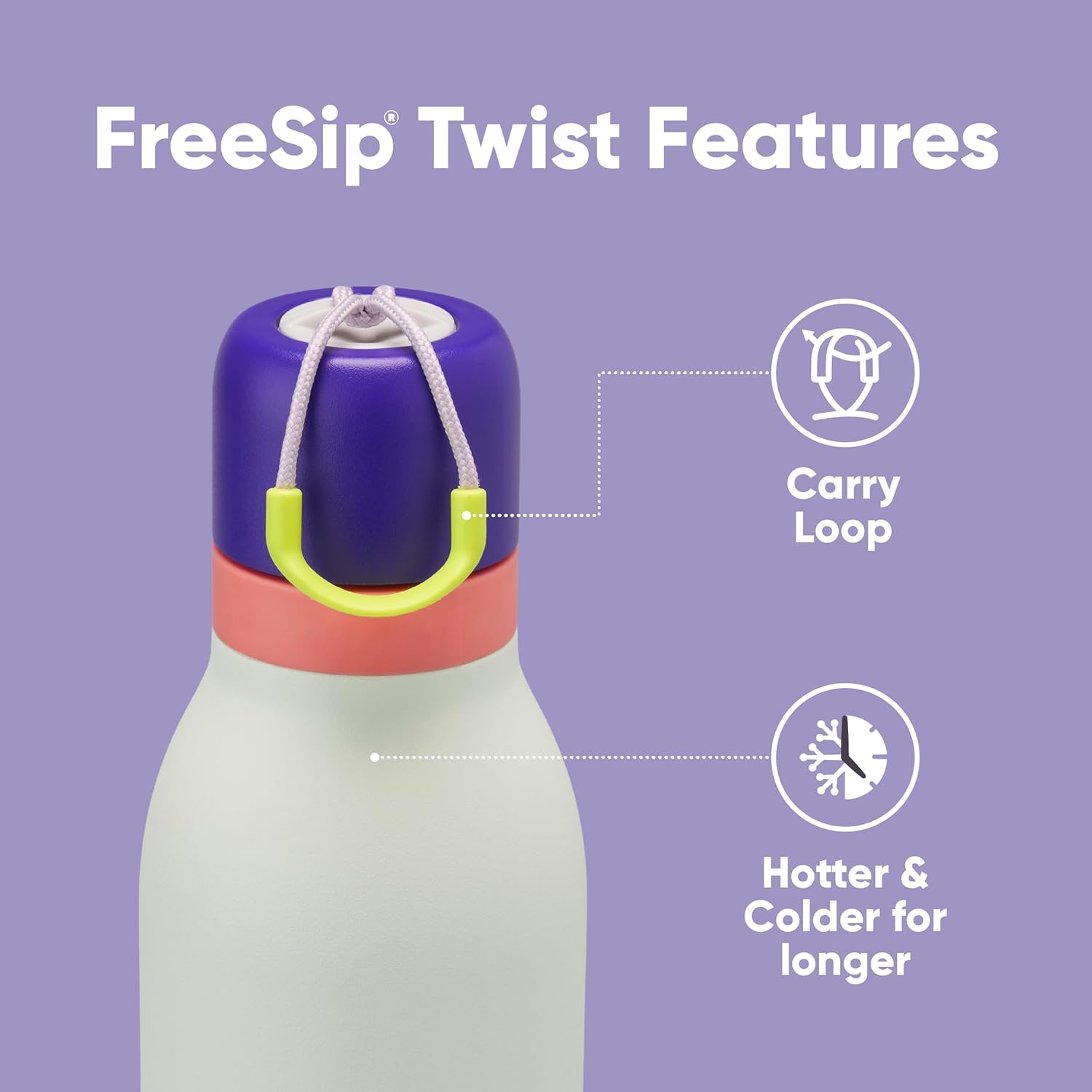 Insulated Stainless Steel Water Bottle with Straw Y45775