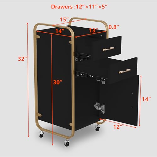 Salon Storage Trolley Cart with Wheels for Hair Stylist S96331