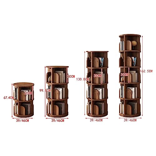 360° Rotating Bookshelf with Baffle Design, Layered Storage Bookcase K44656