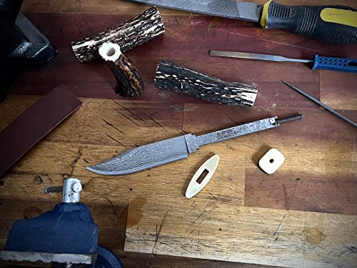 Damascus Steel Bowie Knife Blank for DIY Knifemaking R89100