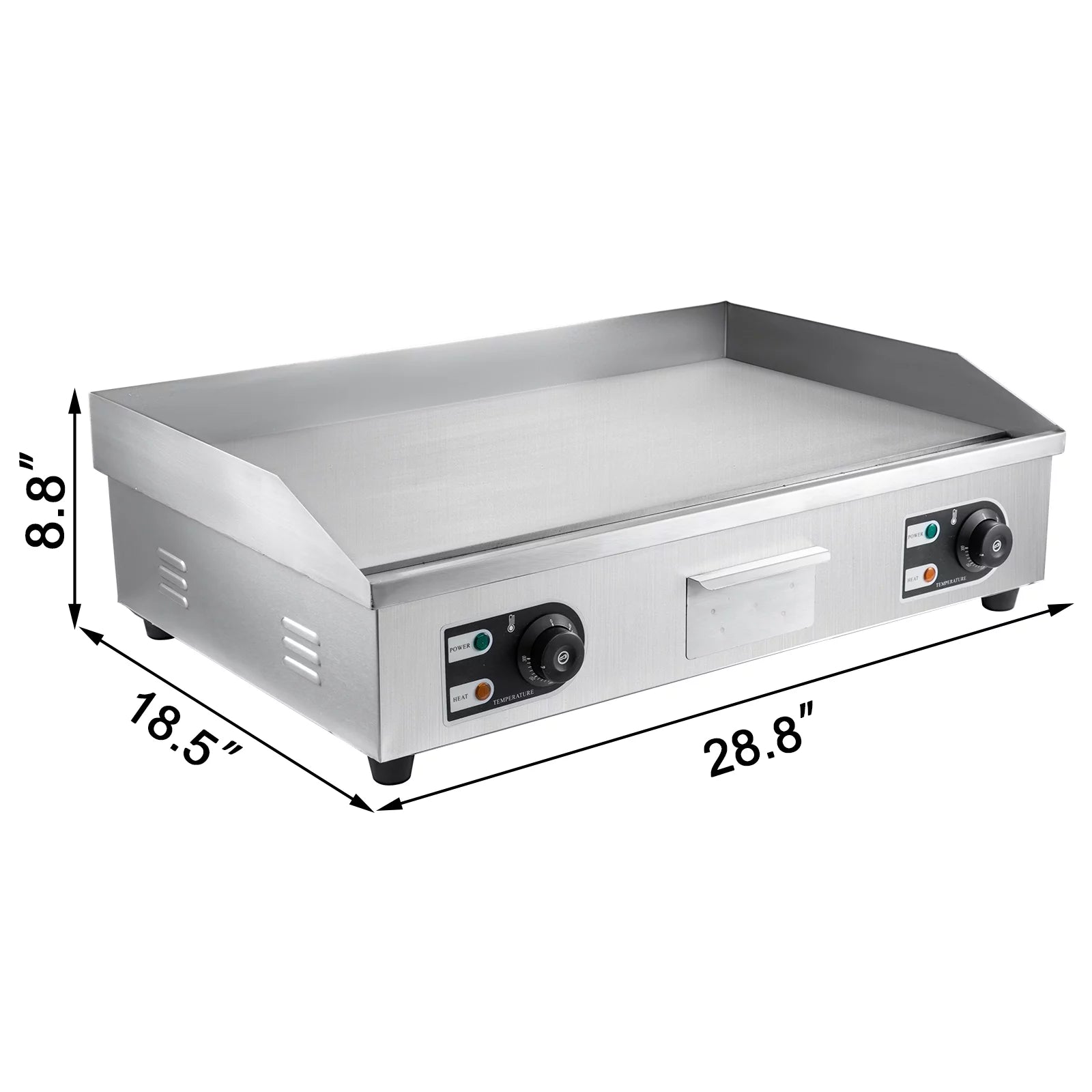 Electric Countertop Flat Top Griddle 110V Non-Stick Commercial Grill U594211