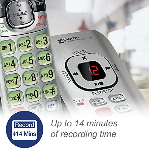 Cordless Phone with Answering System, 4 Handsets, Expandable to 5 V608568