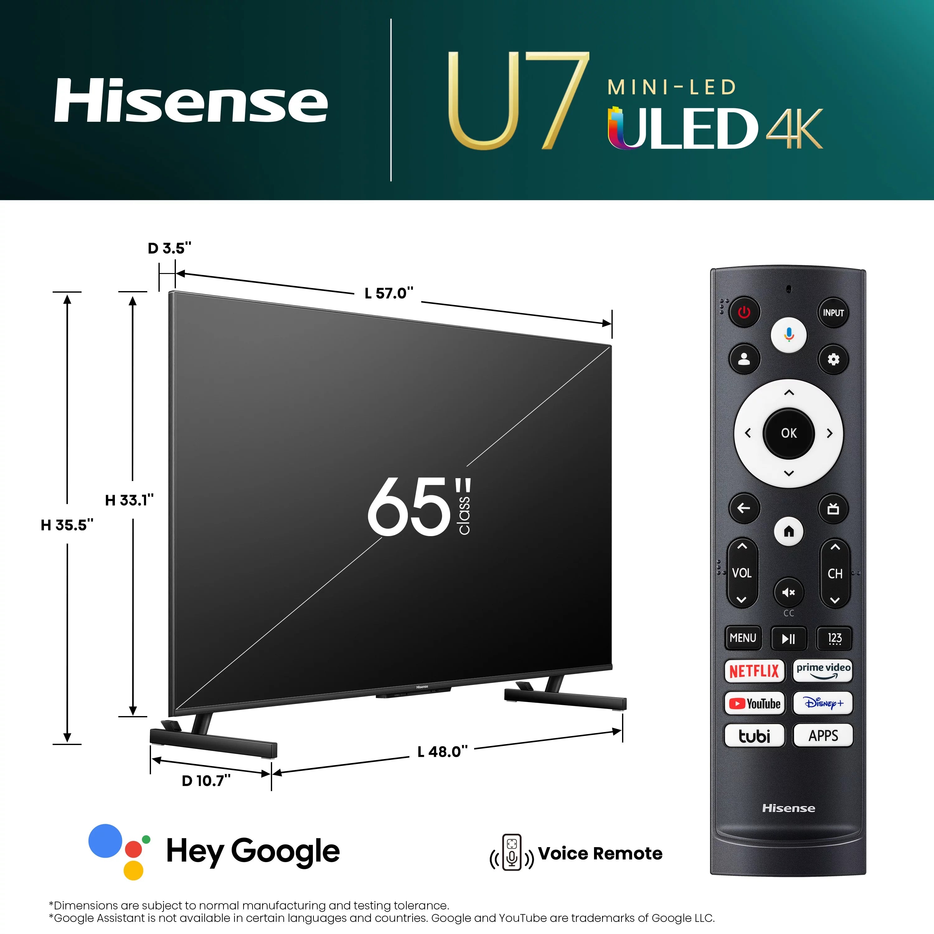 65" Mini-LED 4K UHD Smart TV, QLED, 144Hz J7035