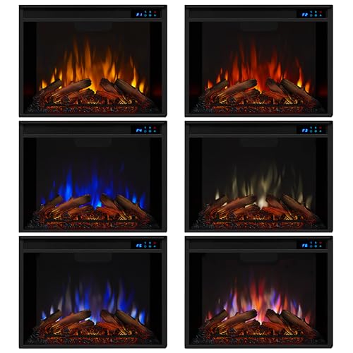 72" TV Stand with Electric Fireplace, Black, Fits up to 70" TV W2754