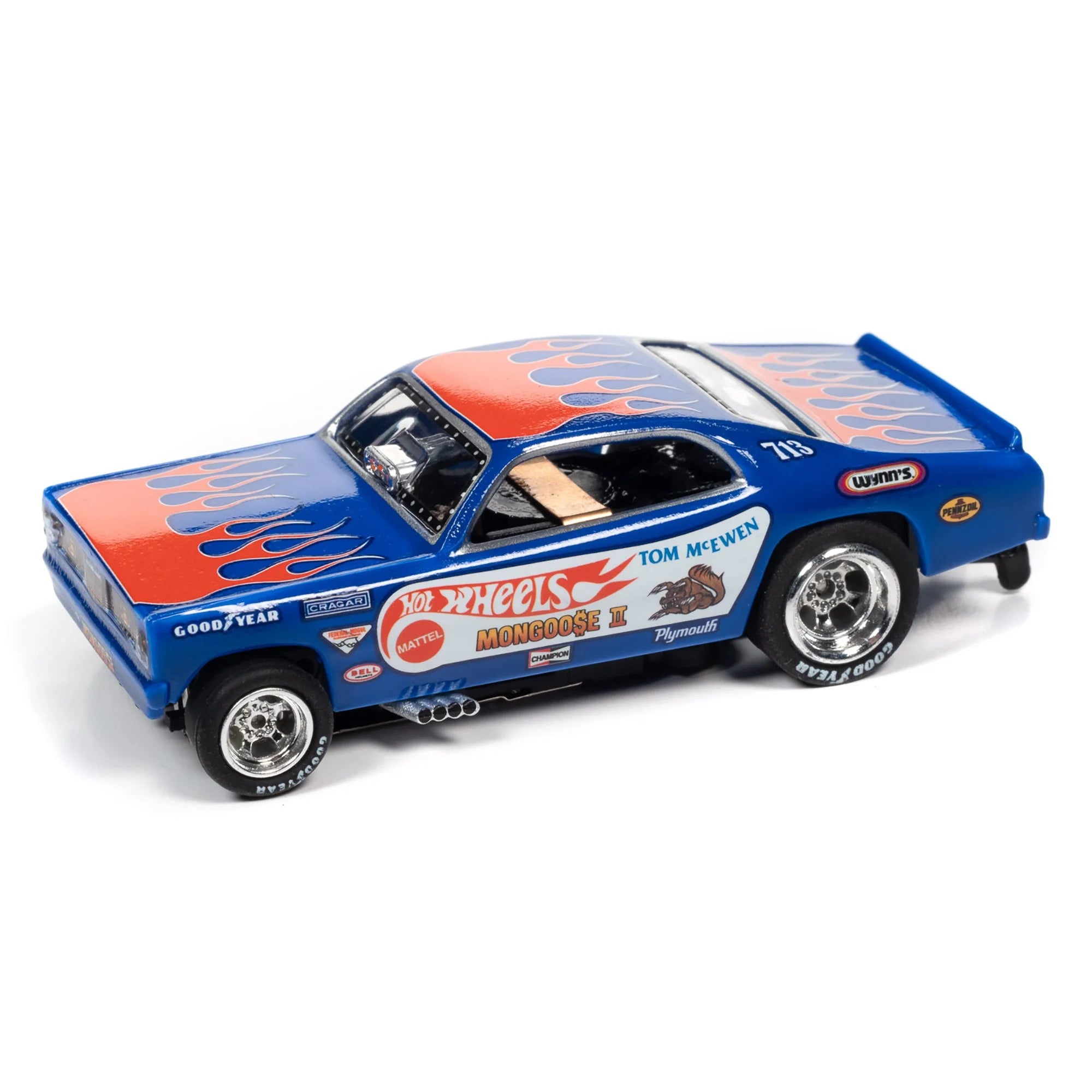 Hot Wheels Slot Car Drag Racing Set - 13' Dragstrip with 2 Variable Speed Cars U246388