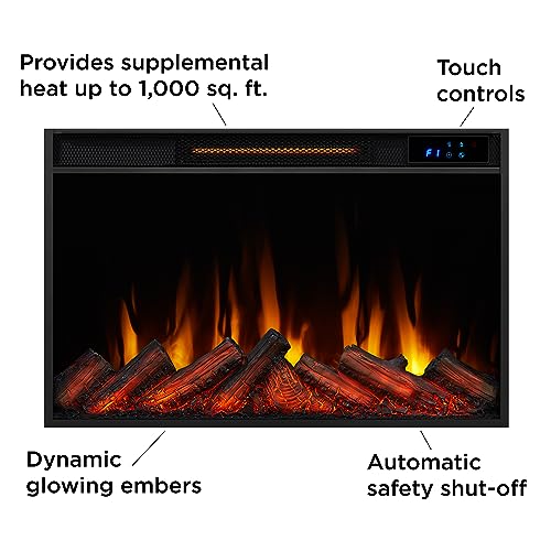 48" Slim Indoor Electric Fireplace with Mantel, Remote Control, Timer W83714