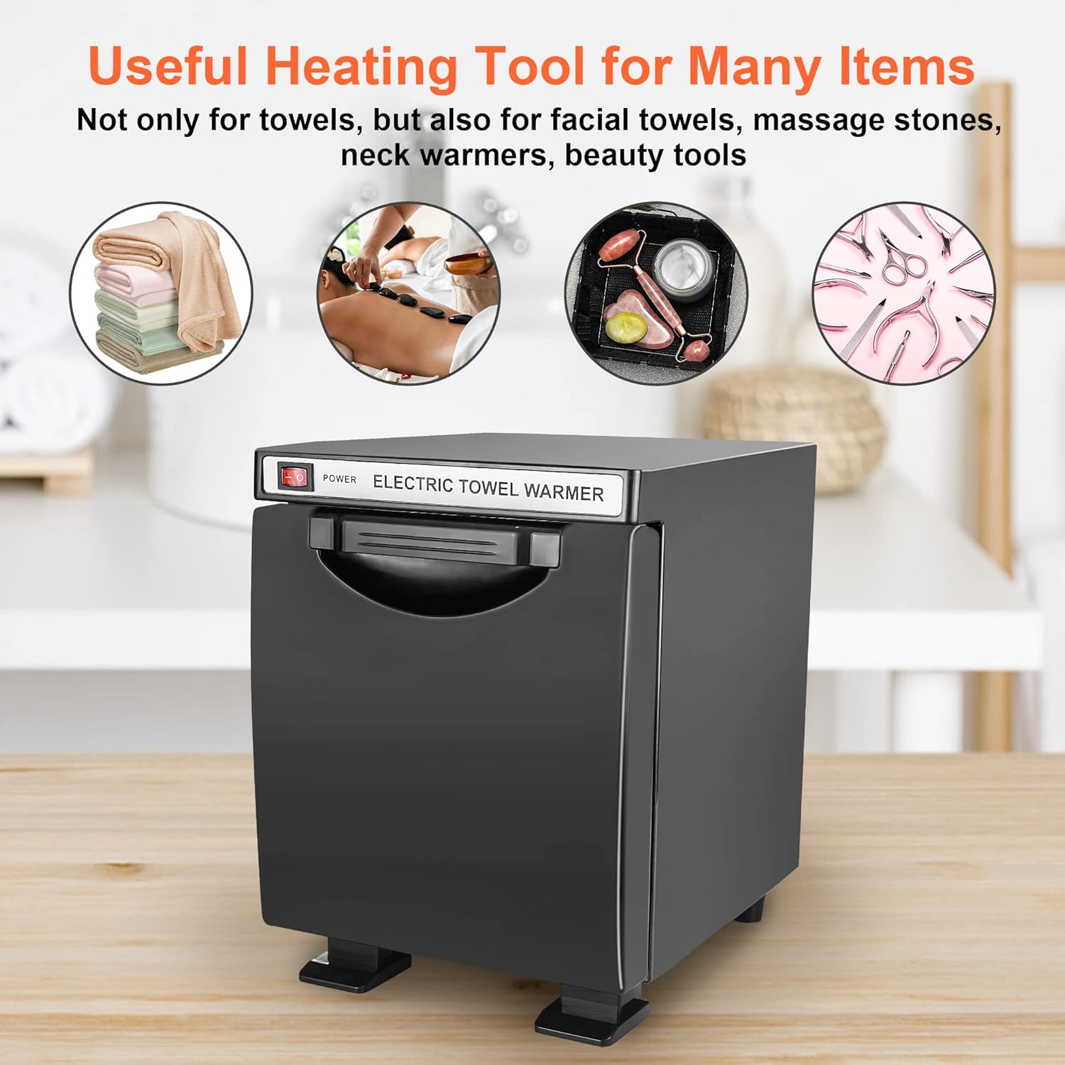 Mini Hot Towel Warmer 5L Heating Cabinet for Spa, Bathroom, Salon H763627