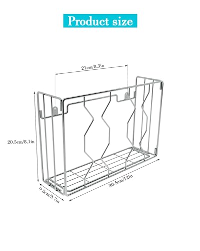 Wall Mount Kitchen Wrap Organizer Rack, Cabinet Storage Basket, Aluminum Foil Rack Y7228