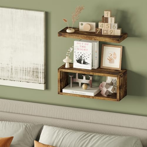 Floating Shelves for Bathroom Wall Decor with Hidden Brackets D992594