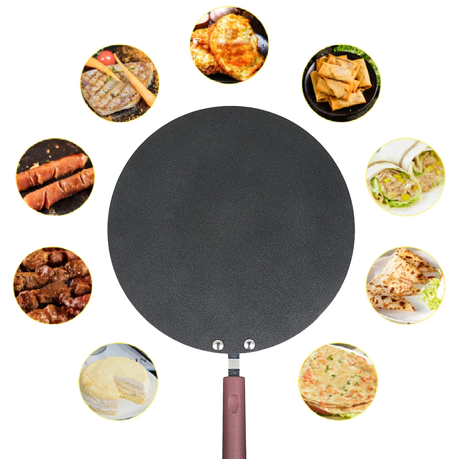 Pancake Pan Crepe Maker with Spreader & Spatula T707