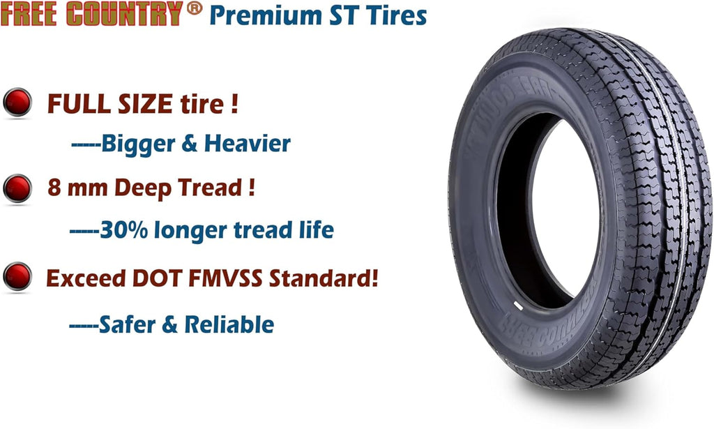Trailer Tire ST215 75R14 8PR Load Range D H78654