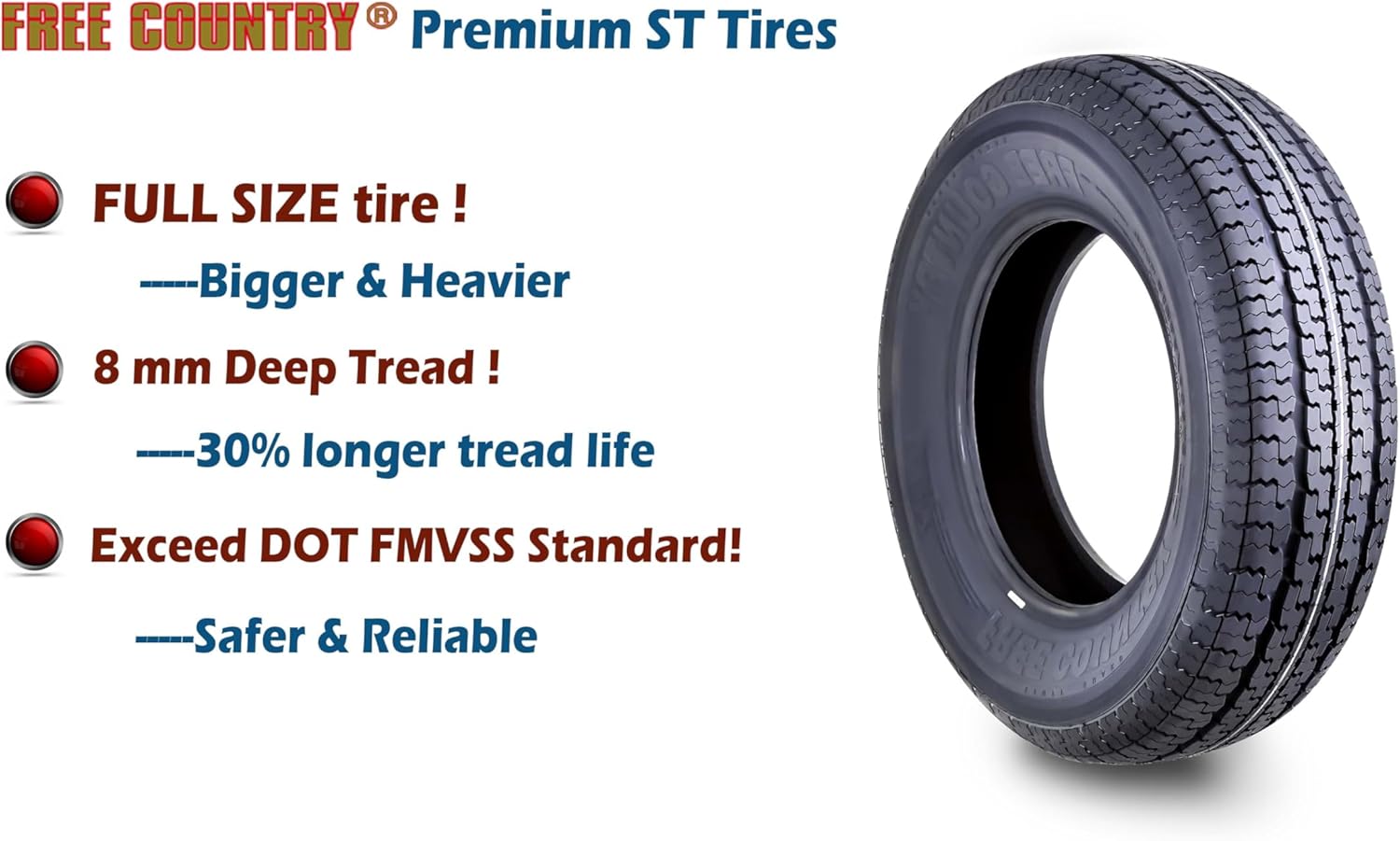 Trailer Tire ST215 75R14 8PR Load Range D H78654