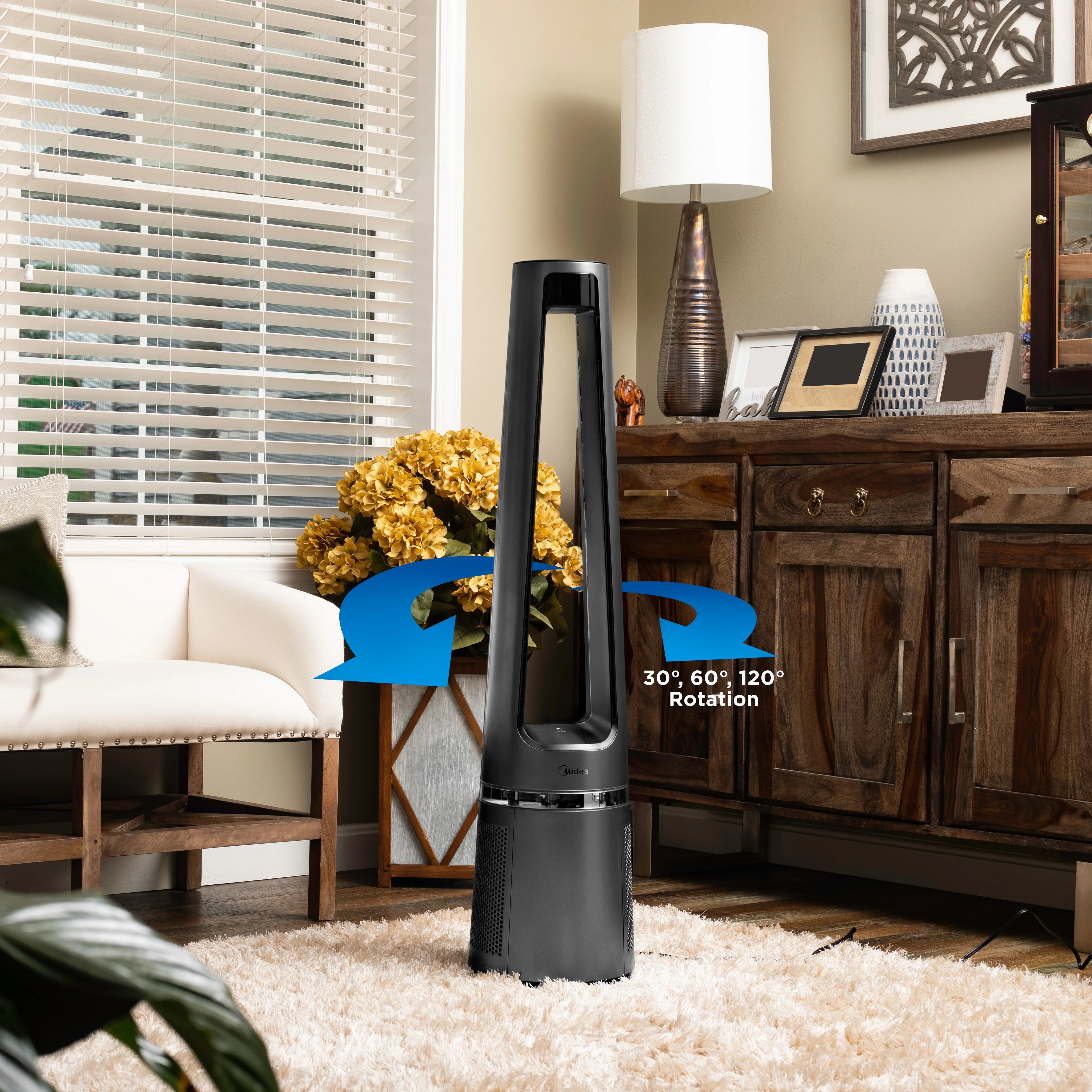 42" 12-Speed Bladeless Fan & HEPA Air Purifier with Remote Control J6050