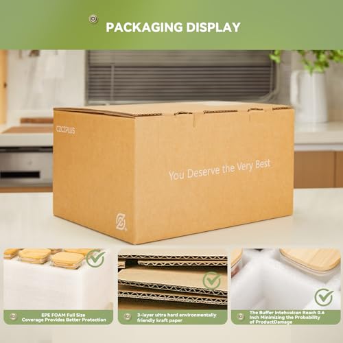 Glass Spice Jars with Bamboo Airtight Lids, 6oz Empty Seasoning Containers U38983