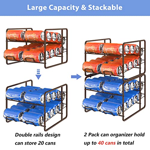 Soda Can Organizer for Refrigerator, 2 Pack O2472