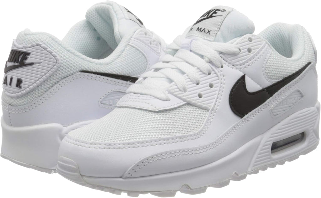 Women's White and Black Running Shoes Y3789