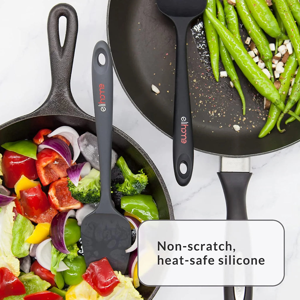 Silicone Spatula Set 3 Piece, Heat Resistant Non Stick Kitchen Scraper for Cooking and Baking Q91309