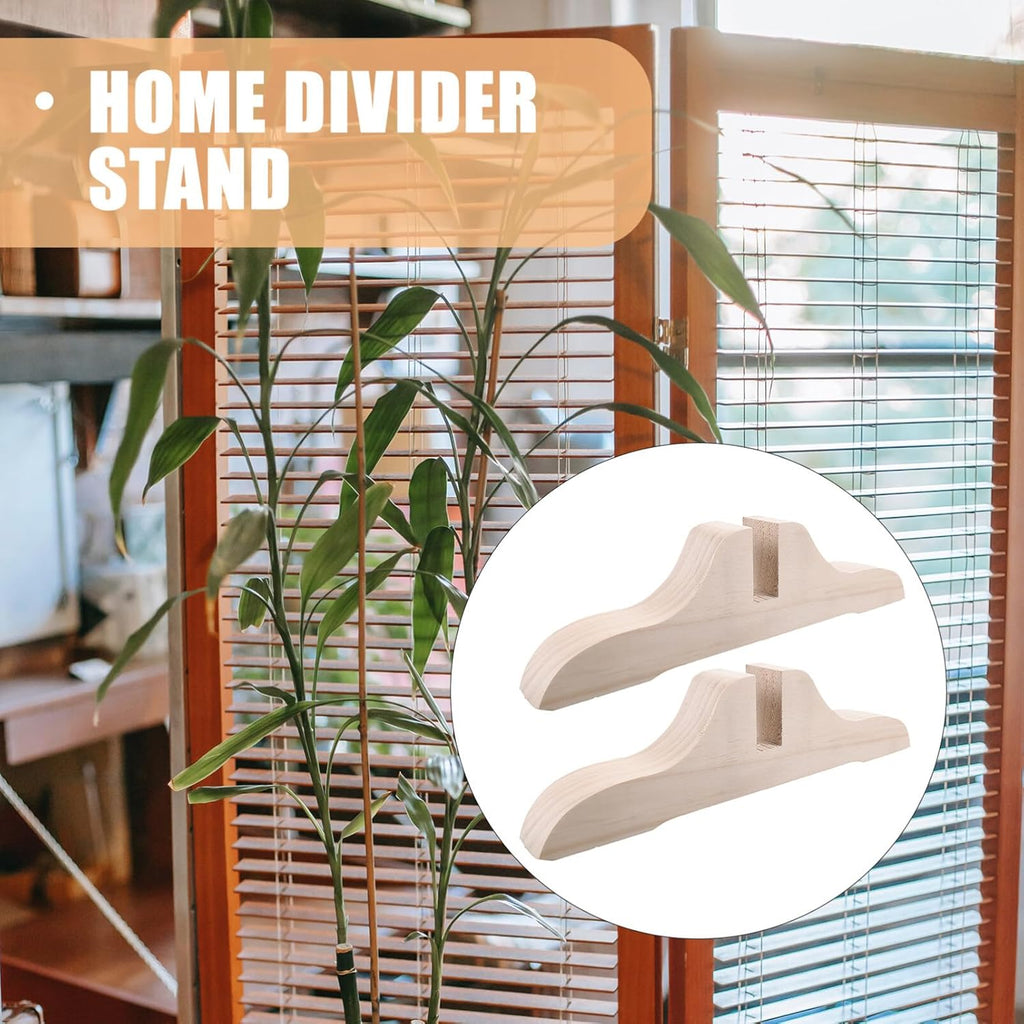 Folding Room Divider Stand Wooden Privacy Screen Panel Feet F69777
