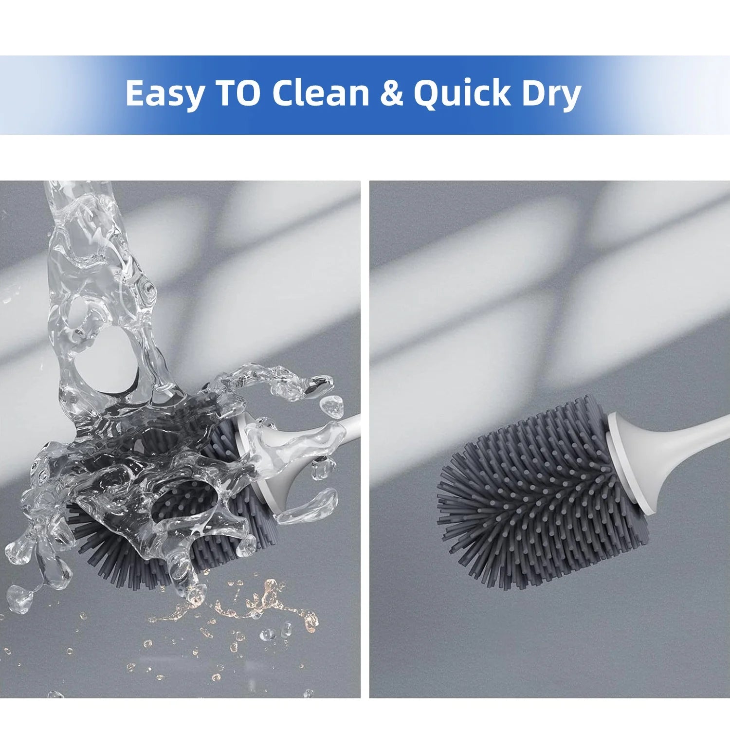 Toilet Brush and Caddy Holder Set for Bathroom (2 Pack) Y2911