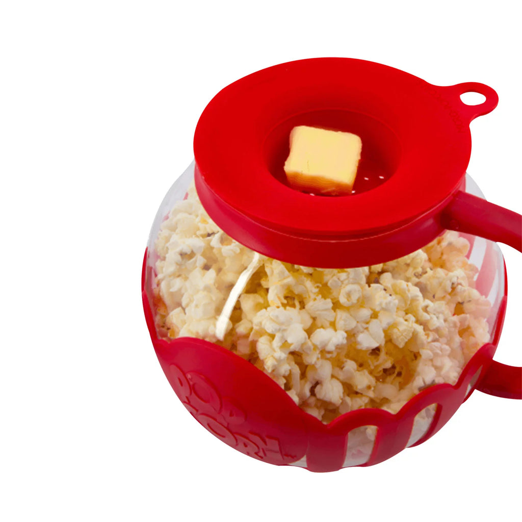 Microwave Popcorn Popper 3QT with Glass Lid, Blue Y6379
