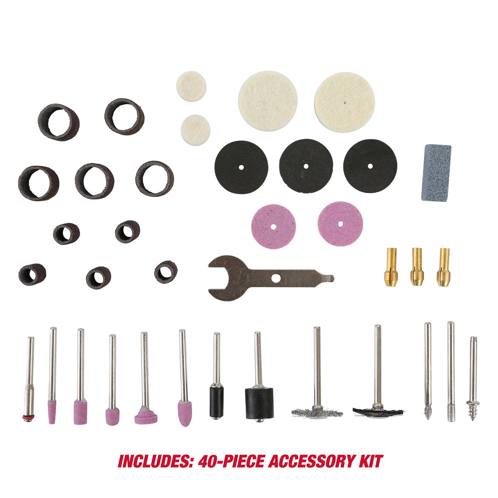 Rotary Tool with 40 Accessories, 1.5Ah Battery and Charger T992050