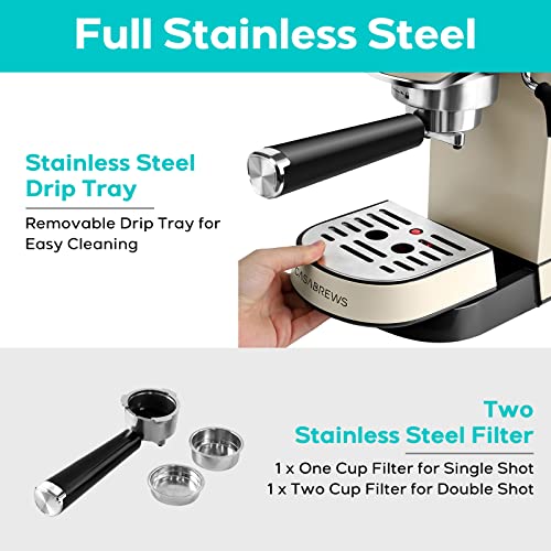 Espresso Machine 20 Bar with Milk Frother Steam Wand C494985