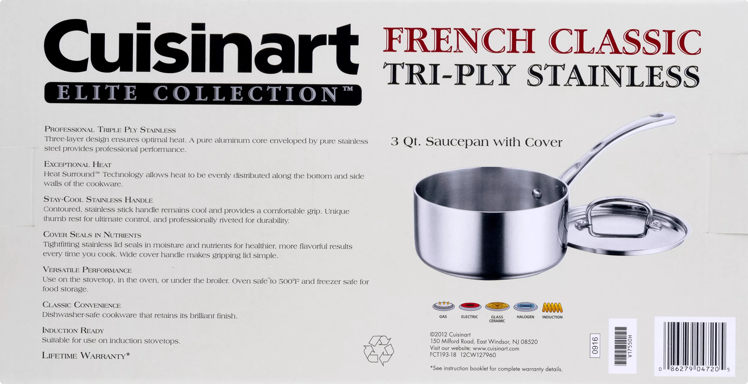 3 Quart Stainless Steel Saucepan D1849