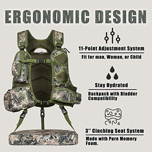 Turkey Hunting Vest with Seat Cushion R9671