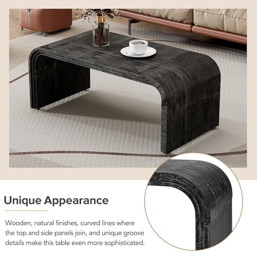 Minimalist Curved Coffee Table for Living Room Q540768