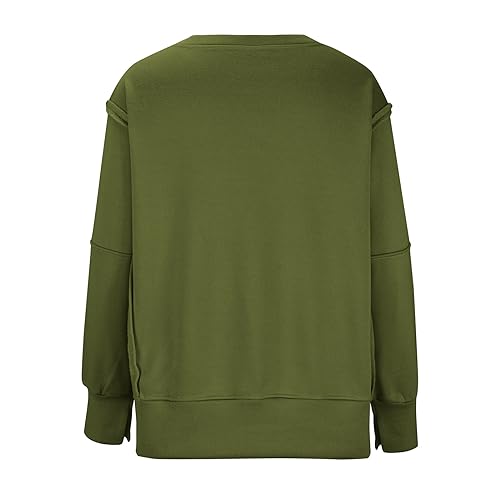 Oversized Crewneck Sweatshirts for Women Long Sleeve Pullover E6684