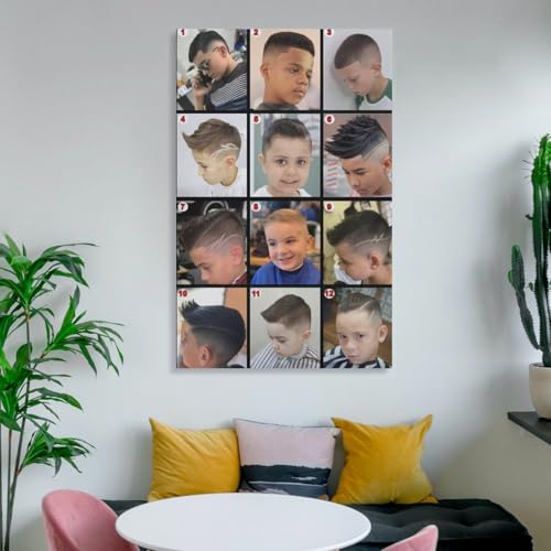 Kids Haircut Barbershop Poster Wall Art 16x24inch H6113