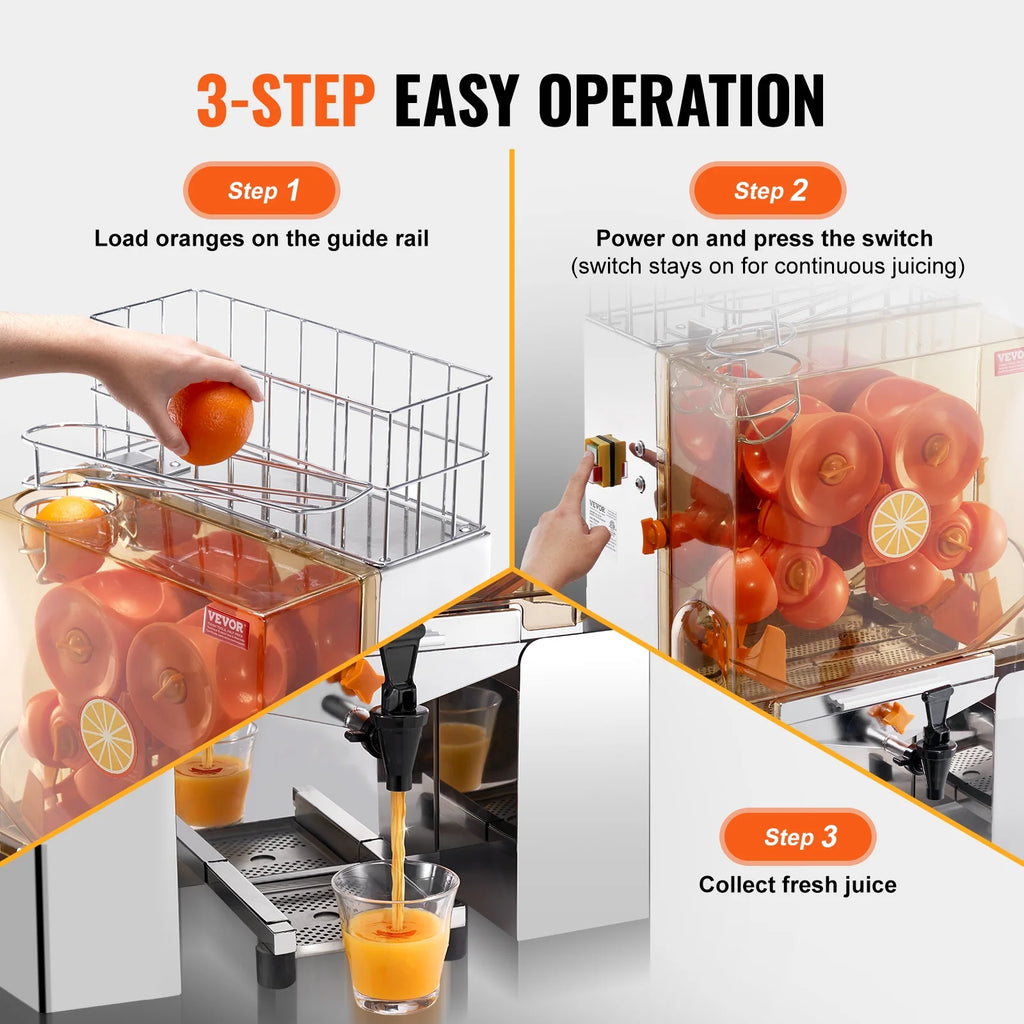 Commercial Orange Juicer Machine 120W Juice Squeezer Extractor S378