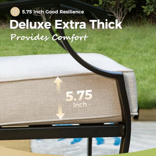 Outdoor Patio Furniture Set 4-Piece with Cushions I963431