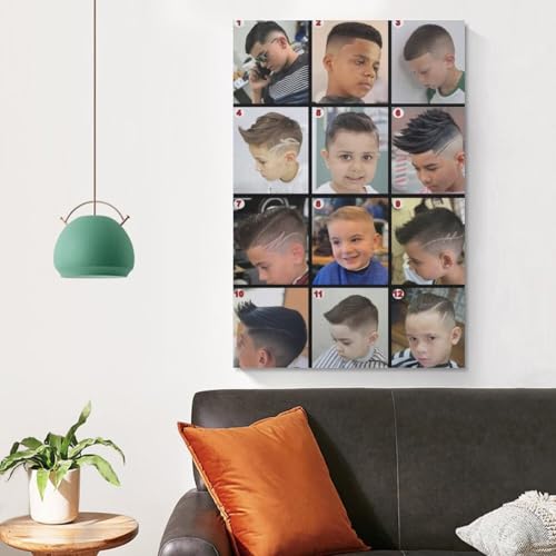 Kids Haircut Barbershop Poster Wall Art 16x24inch H6113