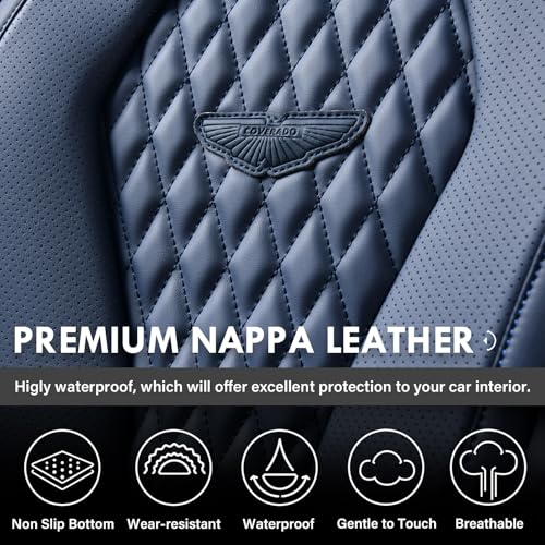Car Seat Covers Full Set, Waterproof Leather, Universal Fit S5679