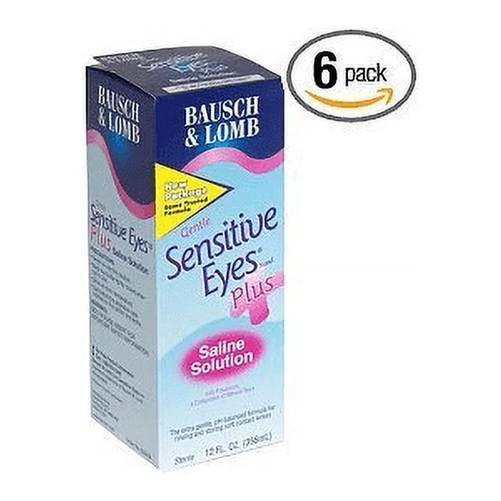 Sensitive Eyes Plus Saline Solution 12 oz, 6 Pack T132