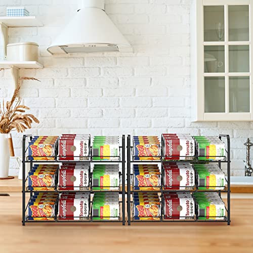 Stackable Can Organizer for Pantry, 2 Pack, Holds 36 Cans G4483