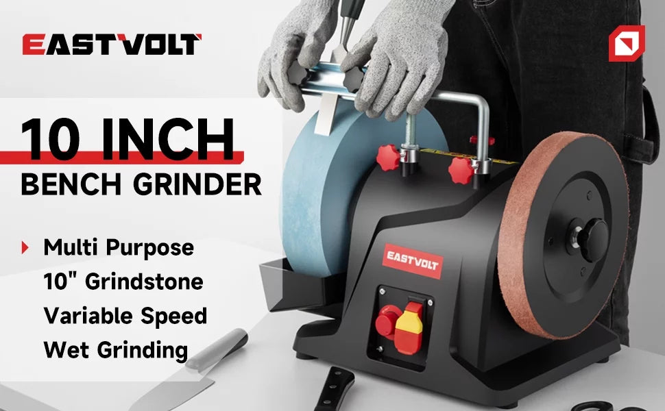 10 Inch Low Speed Wet Grinding Machine, Variable Speed Water Cooled Sharpening System U54726