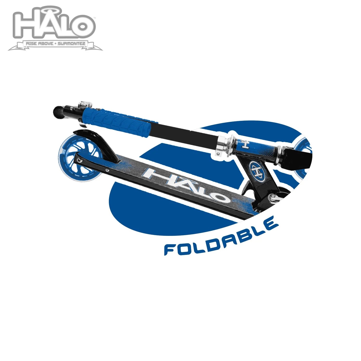 Inline Scooter 100mm Wheels - Blue - 220 lbs Capacity K7424