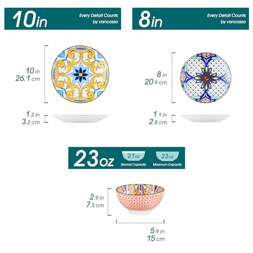 12 Piece Ceramic Dinnerware Set for 4, Black and White Porcelain S22918