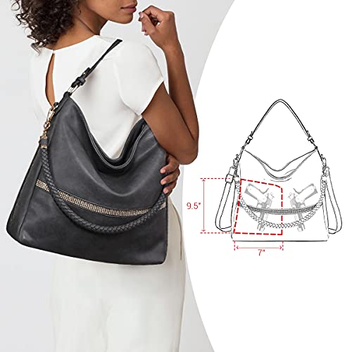 Vegan Leather Hobo Handbag with Long Strap Z2375