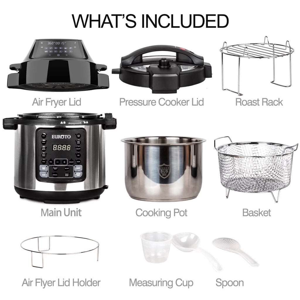Air Fryer Pressure Cooker Slow Cooker 6.5 Qt F599
