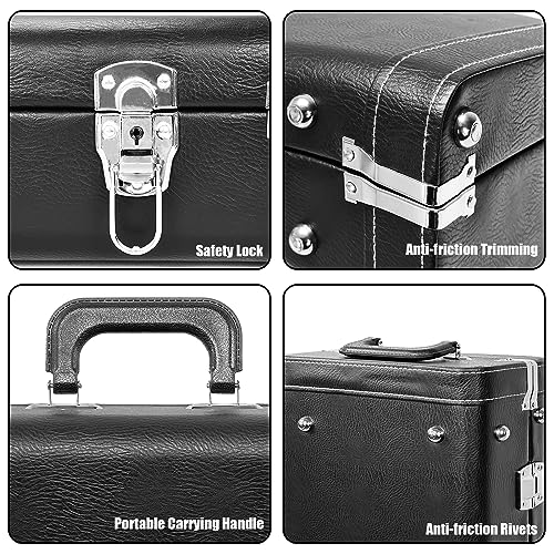 Portable Alto Saxophone Case with Lock, Waterproof Leather Gig Bag I47656