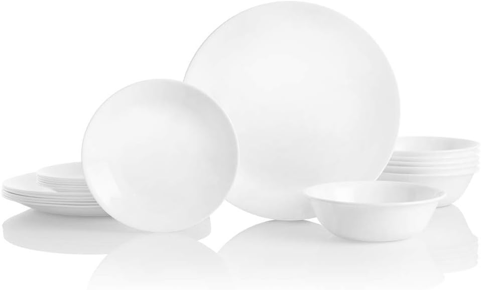 18-Piece Dinnerware Set, Winter Frost White, Service for 6 S7542