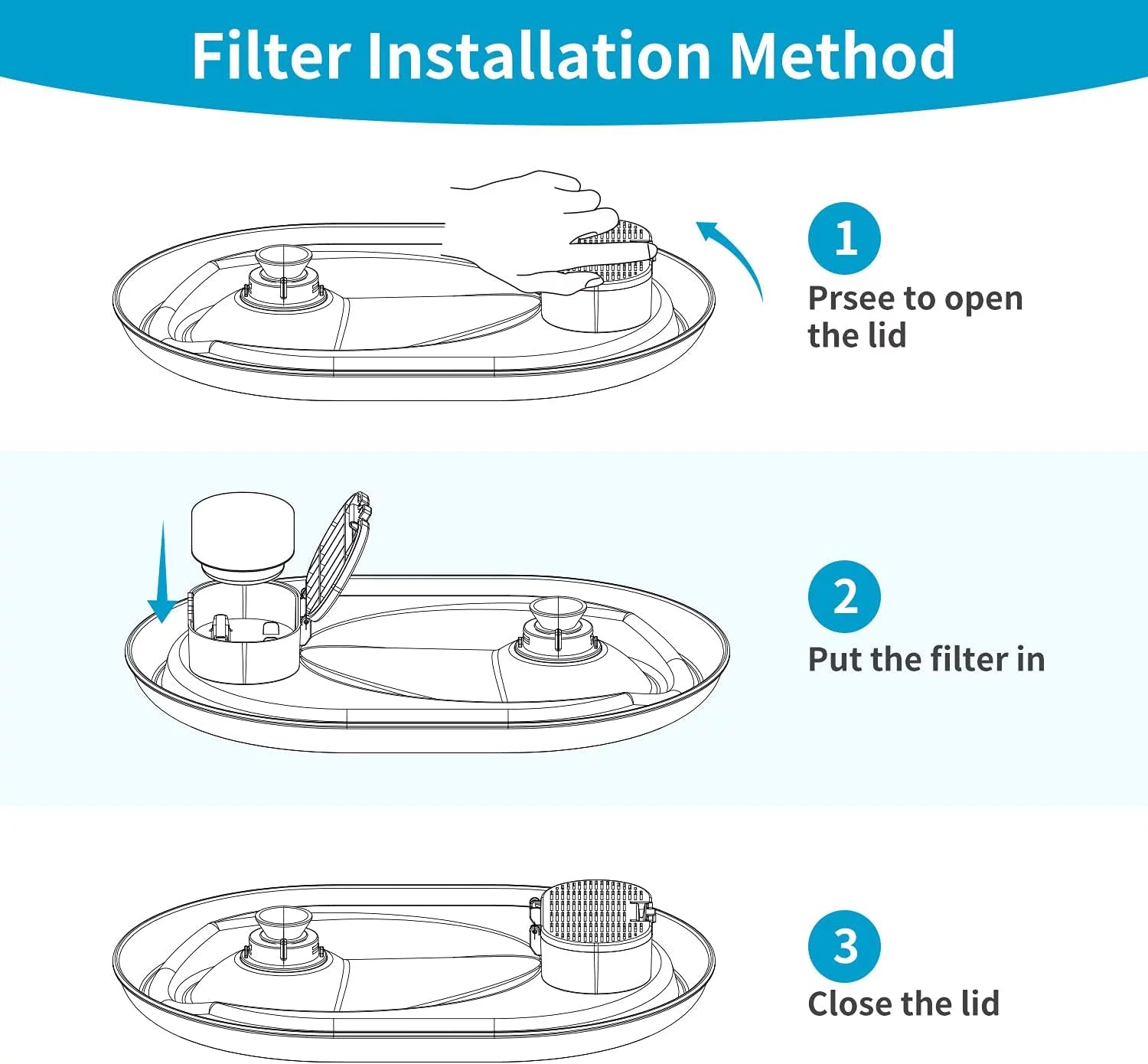 Cat Water Fountain Filters, 12 Carbon Filters + 12 Sponges Q49773
