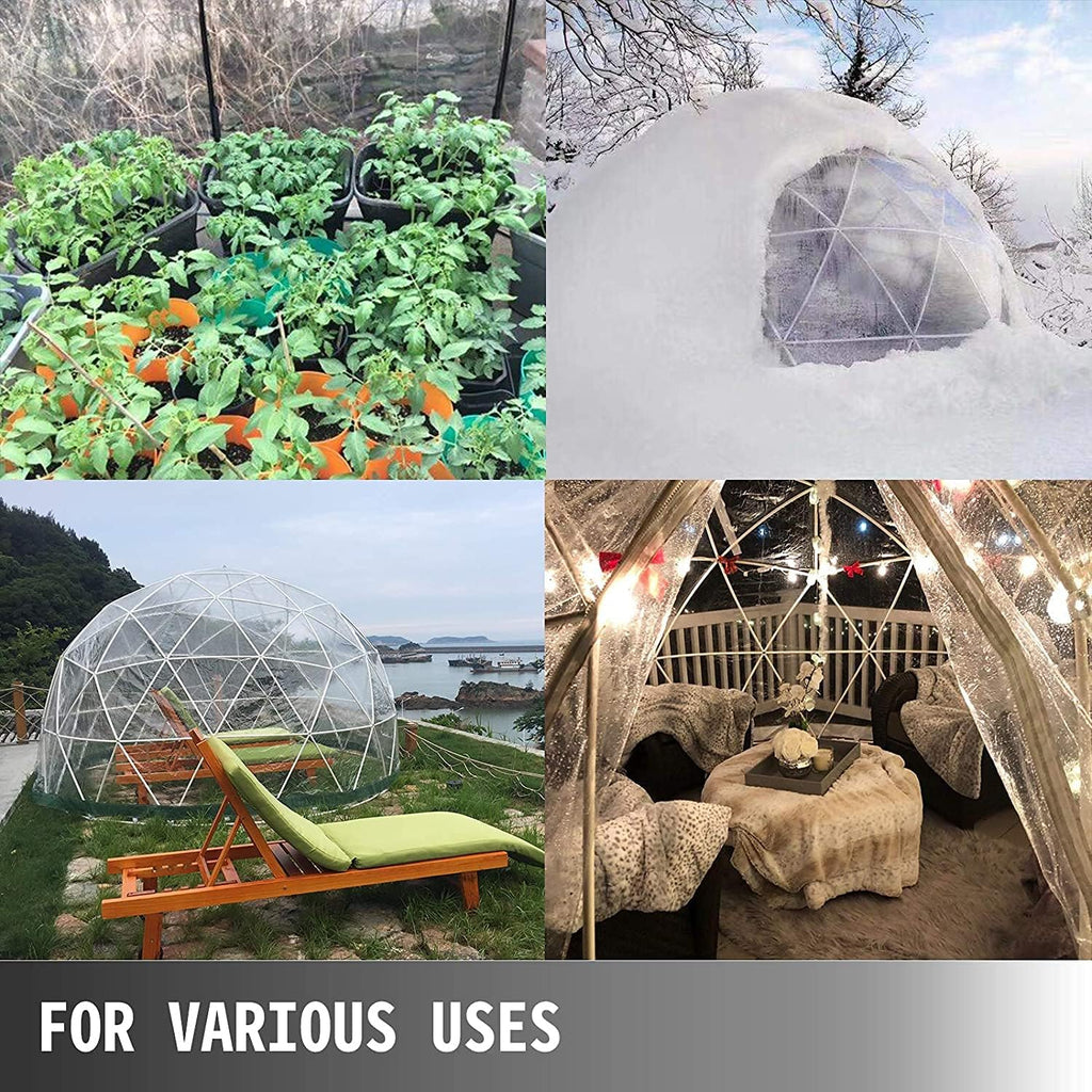 Dome Tent Camping 12ft, Outdoor Clear Shelter for 5-7 Person T102