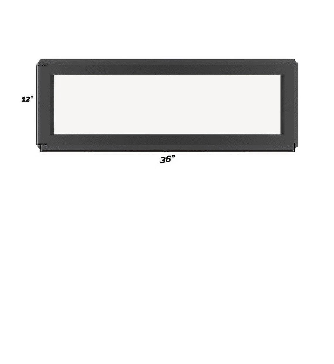 Black Vinyl Transom Window 36" x 12" Low-E Tempered Glass R252194