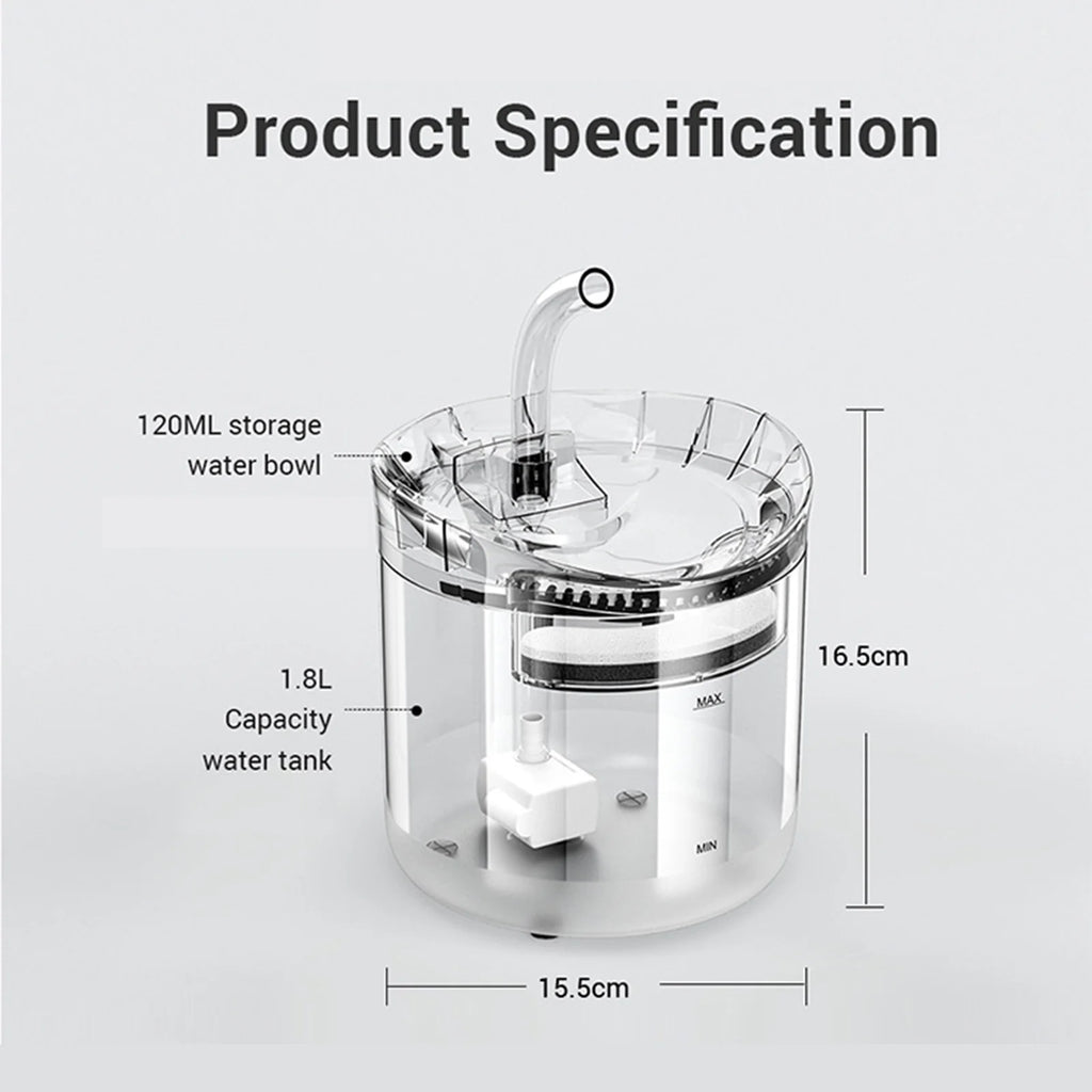 2L Quiet Cat Water Fountain Dispenser I625733