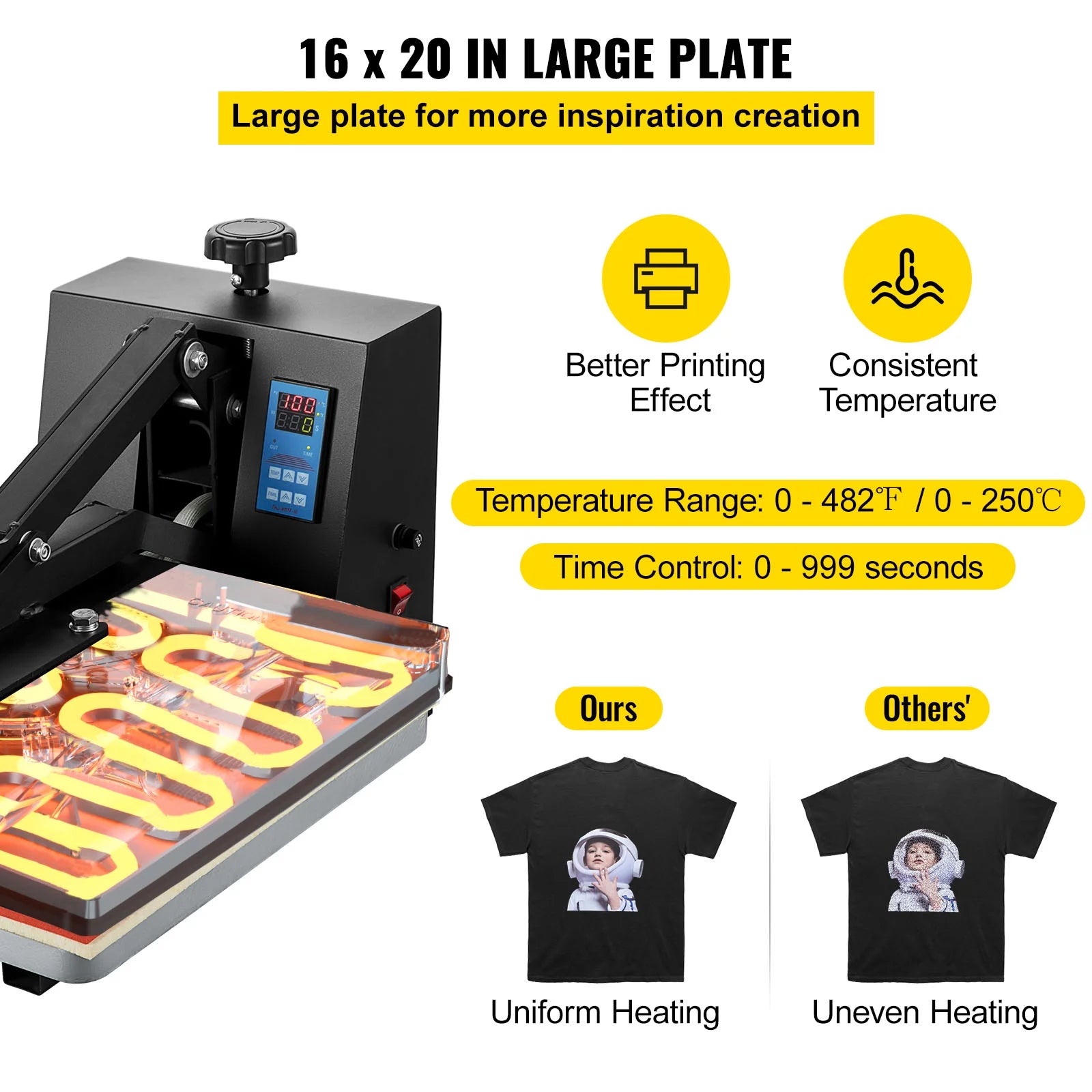 Heat Press Machine 16 x 20 Clamshell Sublimation Printer F262739