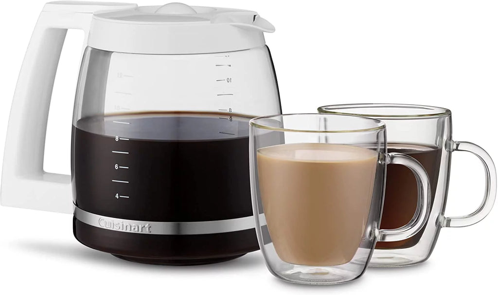 12-Cup Coffeemaker and Single-Serve Brewer, White Stainless Steel T316
